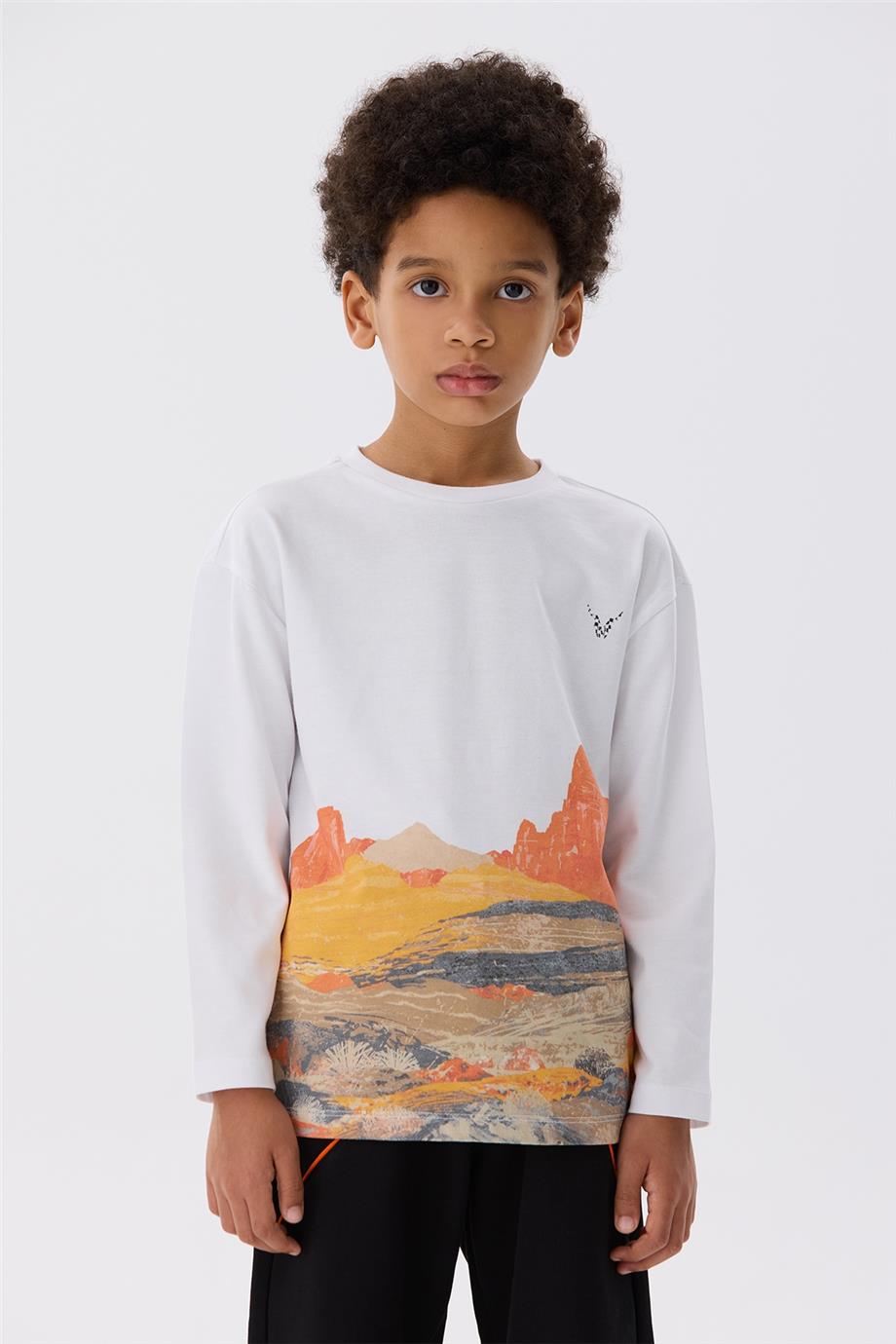 Nebbati Erkek Çocuk Beyaz T-Shirt