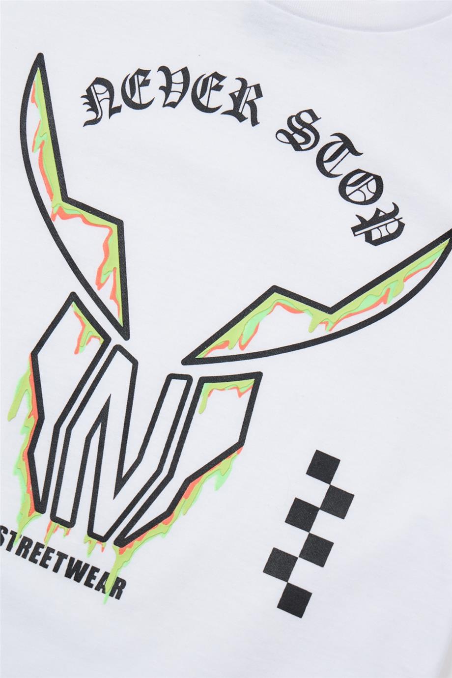 Nebbati Erkek Çocuk Beyaz Tshirt