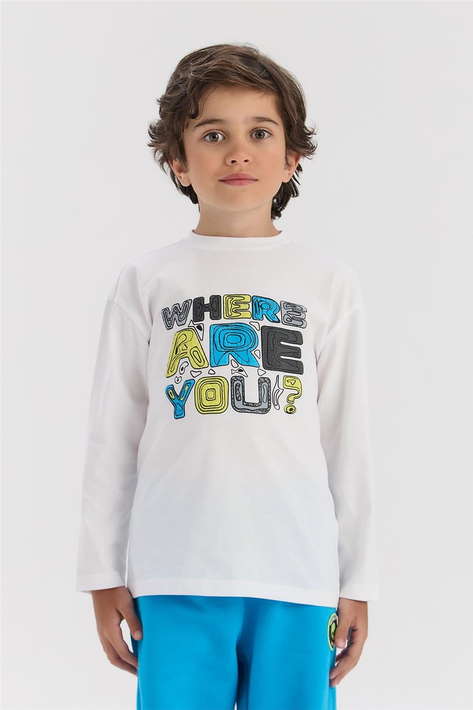 Nebbati Erkek Çocuk Beyaz TshirtNebbati Erkek Çocuk Beyaz Tshirt