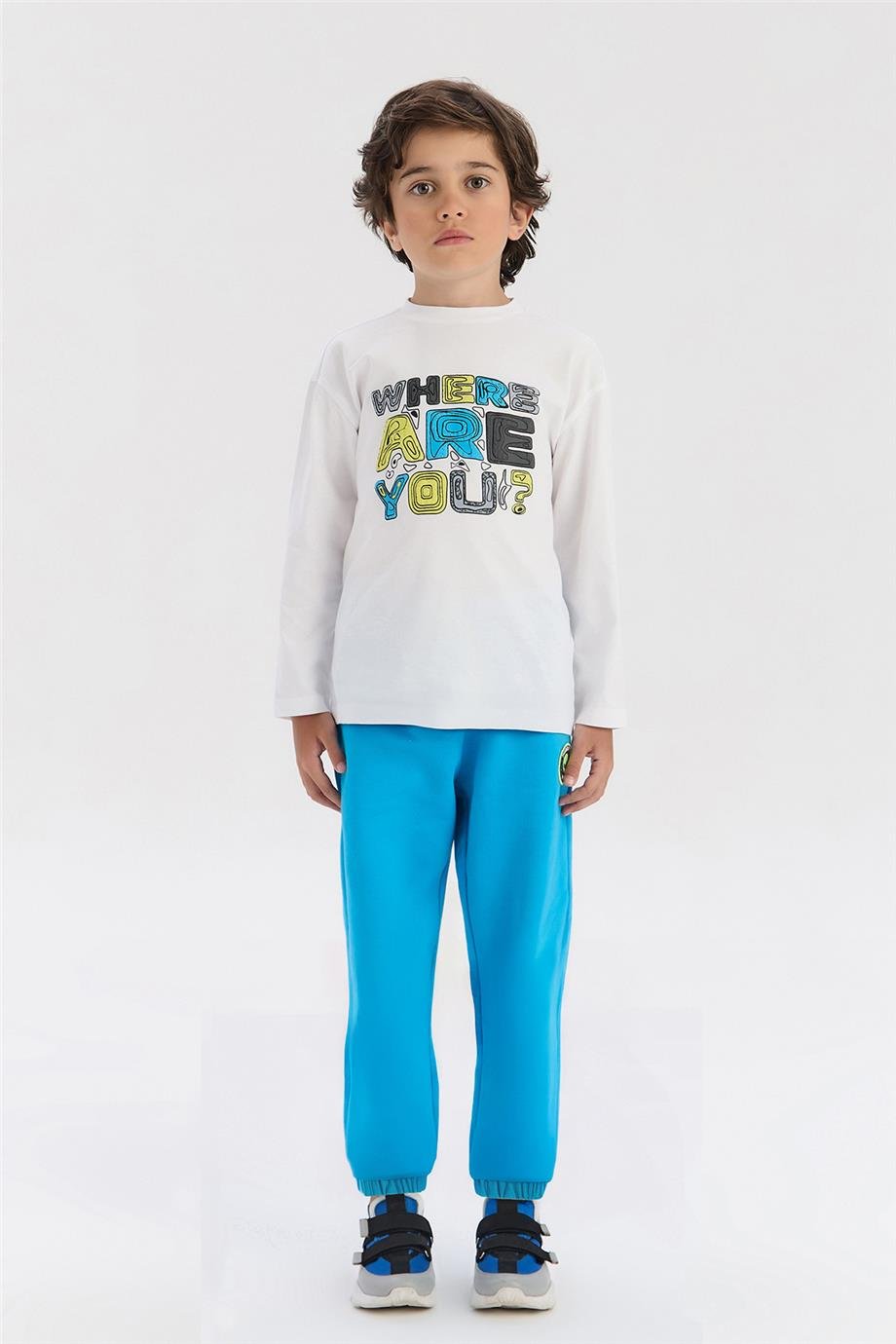 Nebbati Erkek Çocuk Beyaz TshirtNebbati Erkek Çocuk Beyaz Tshirt