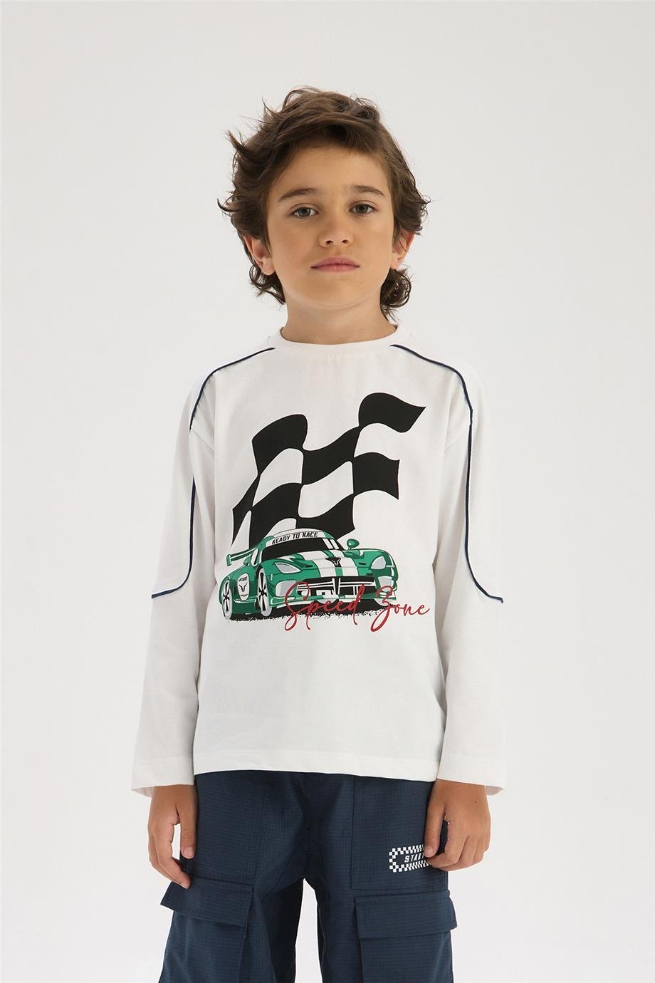 Nebbati Erkek Çocuk Beyaz TshirtNebbati Erkek Çocuk Beyaz Tshirt