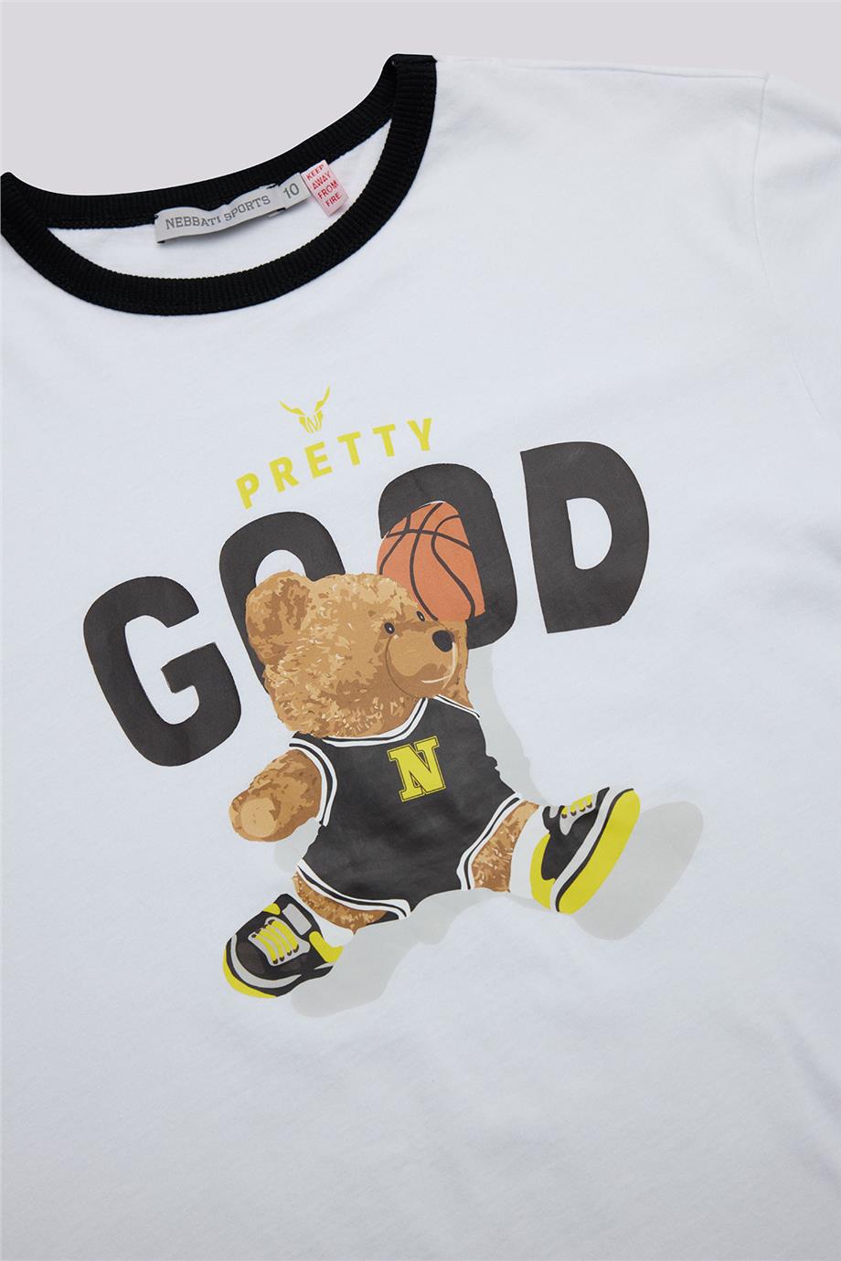 Nebbati Erkek Çocuk Beyaz TshirtNebbati Erkek Çocuk Beyaz Tshirt