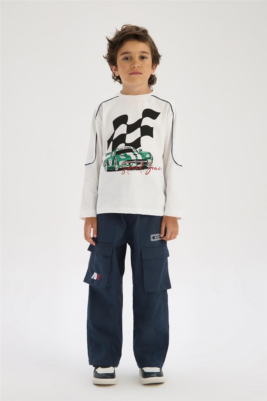 Nebbati Erkek Çocuk Beyaz TshirtNebbati Erkek Çocuk Beyaz Tshirt