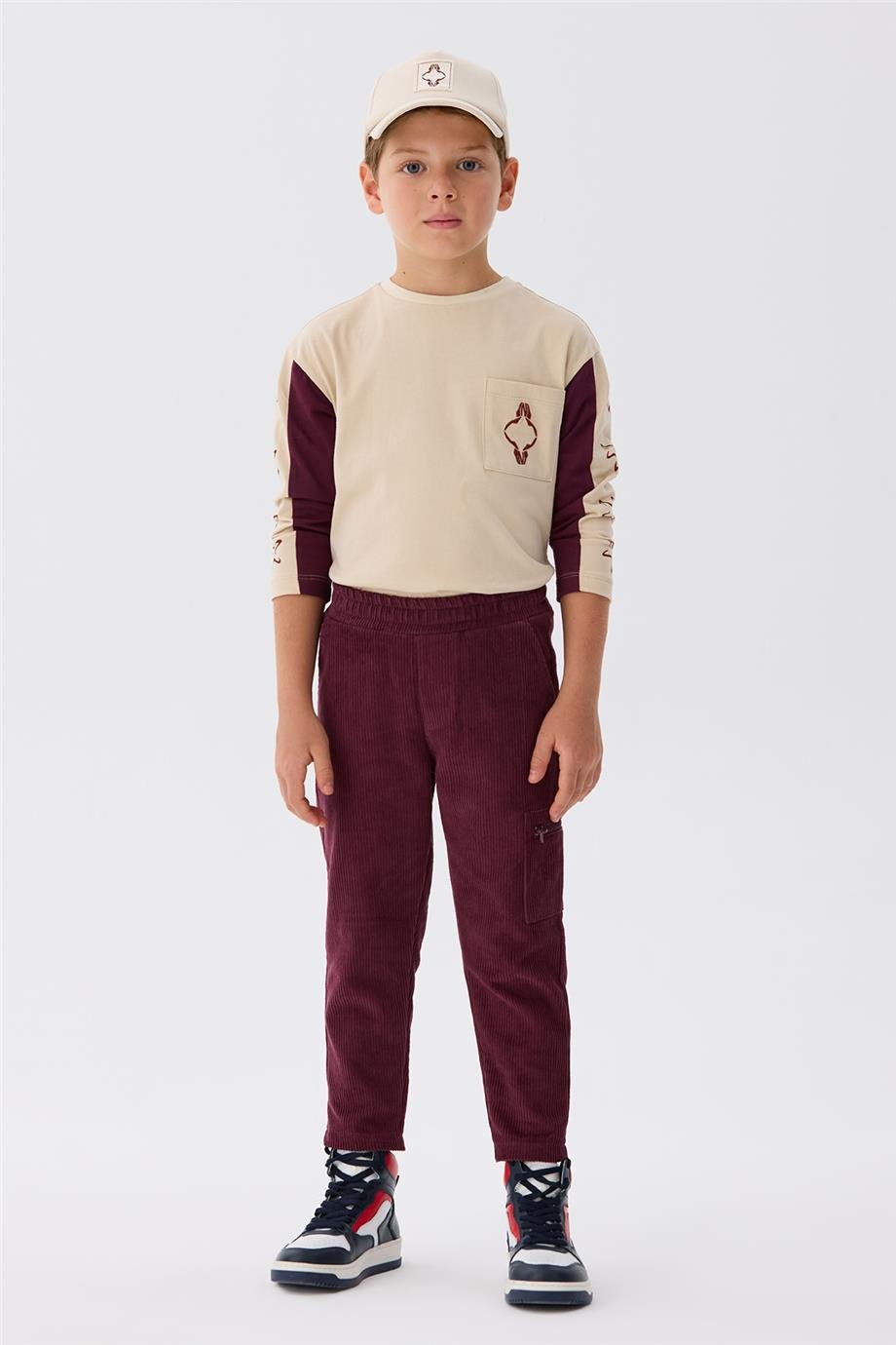 Nebbati Erkek Çocuk Bordo Pantolon