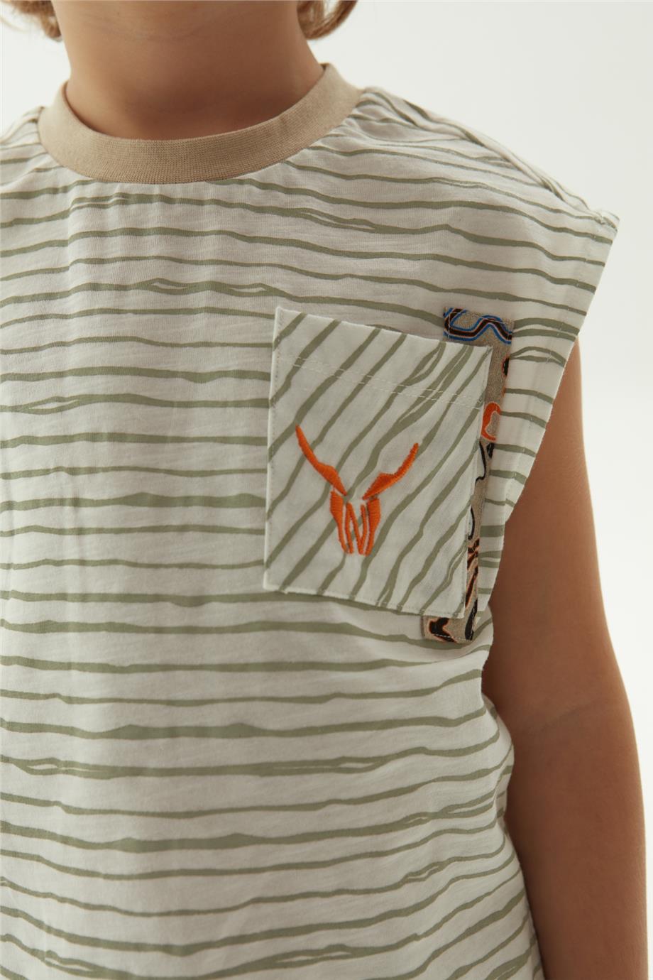 Nebbati Erkek Çocuk Çizgili Atlet