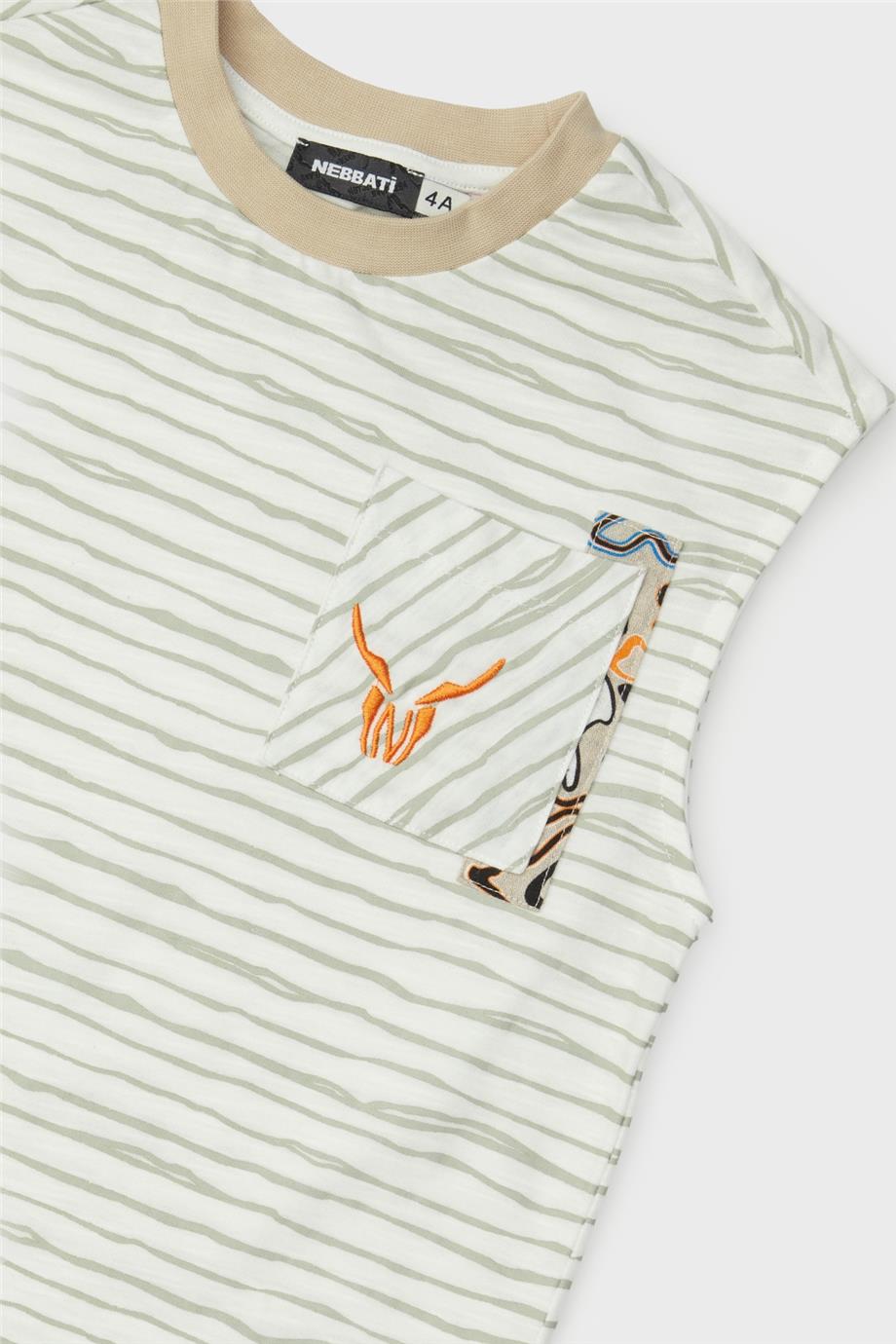 Nebbati Erkek Çocuk Çizgili Atlet