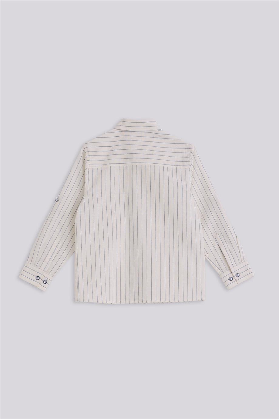 Nebbati Erkek Çocuk Çizgili GömlekNebbati Erkek Çocuk Çizgili Gömlek