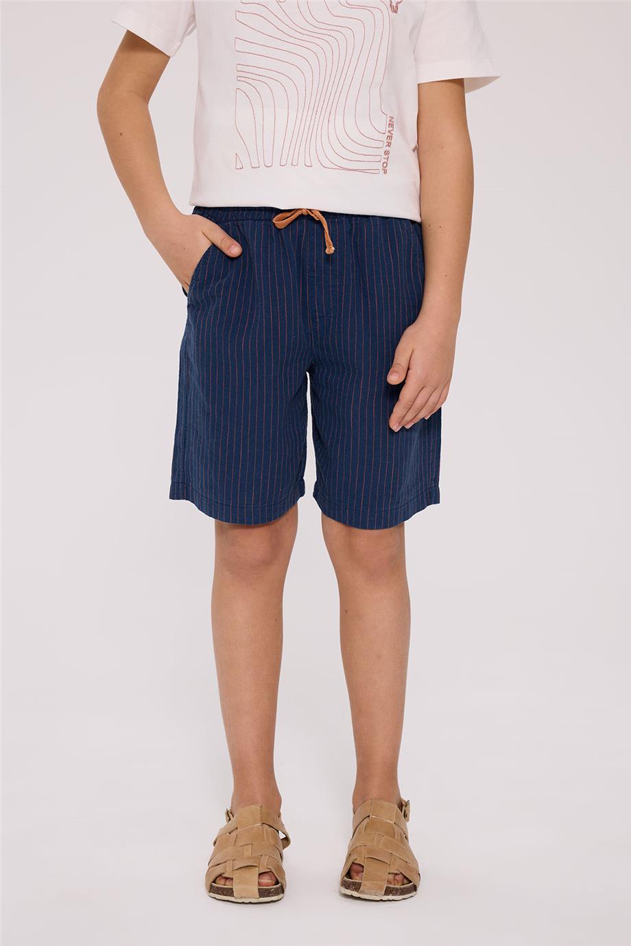 Nebbati Erkek Çocuk Çizgili ŞortNebbati Erkek Çocuk Çizgili Şort