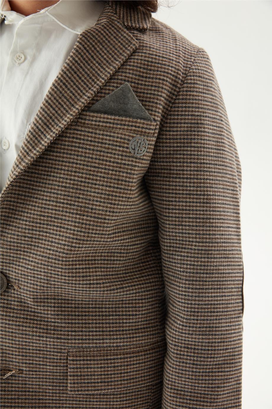 Nebbati Erkek Çocuk Desenli Ceket