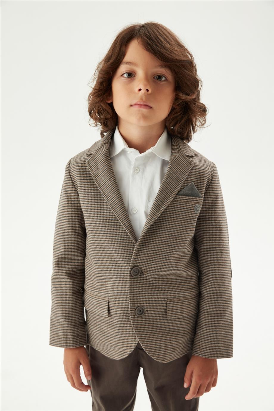 Nebbati Erkek Çocuk Desenli Ceket