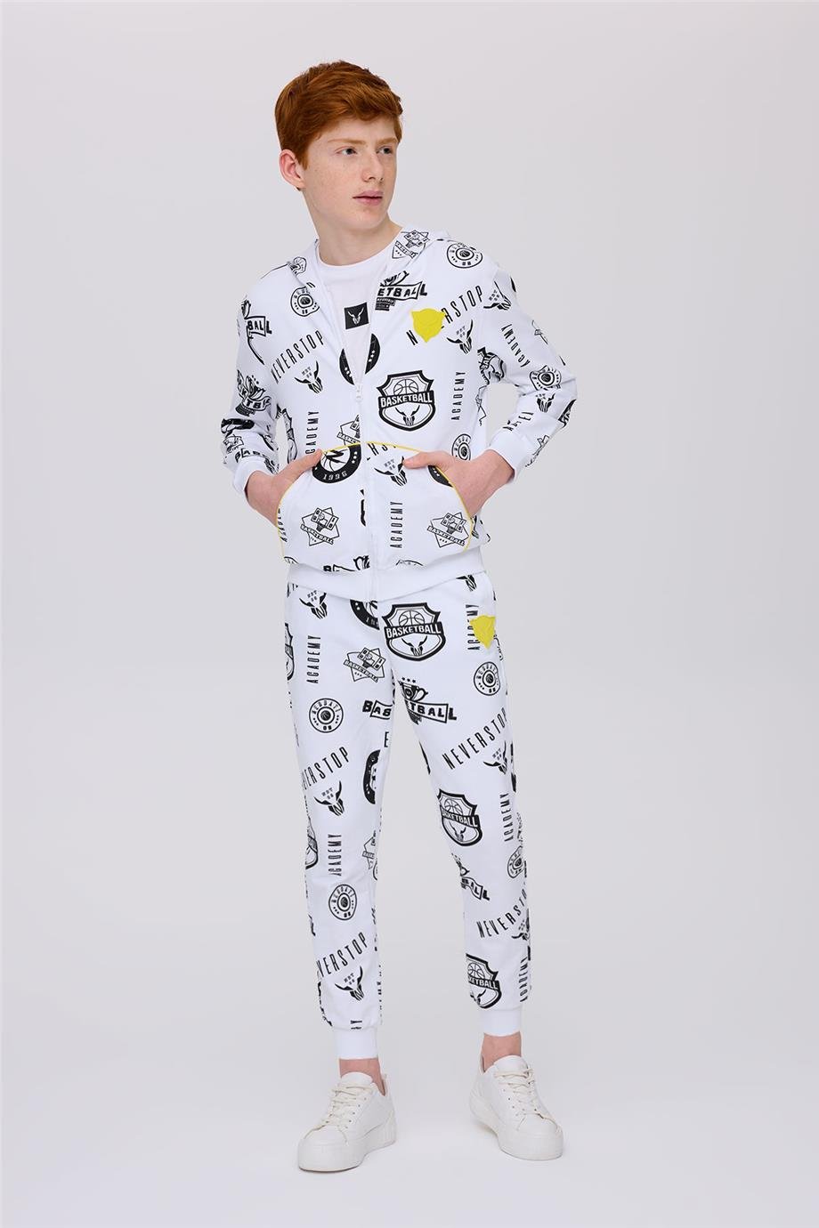 Nebbati Erkek Çocuk Desenli Eşofman ÜstüNebbati Erkek Çocuk Desenli Eşofman Üstü