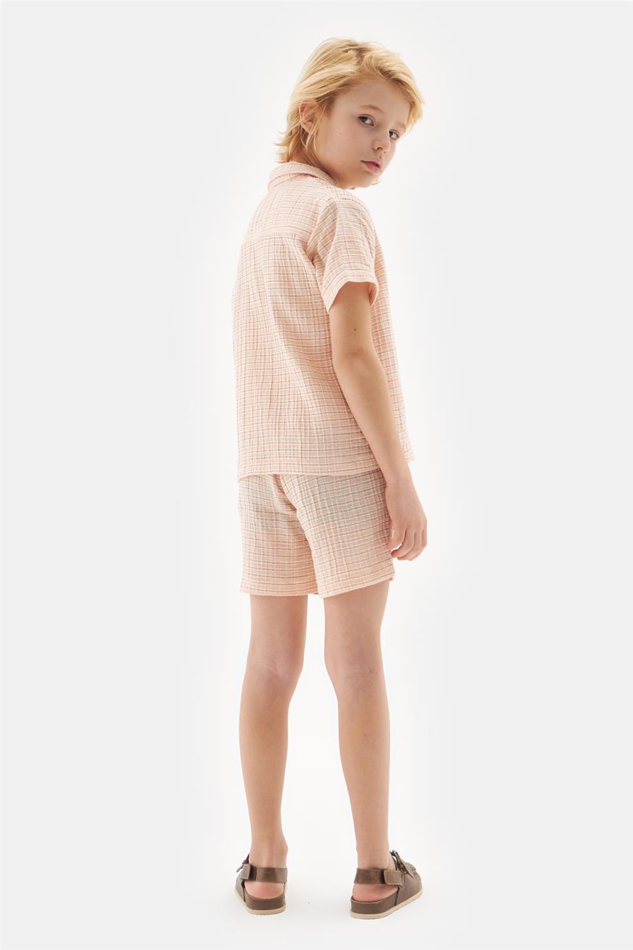 Nebbati Erkek Çocuk Desenli Gömlek