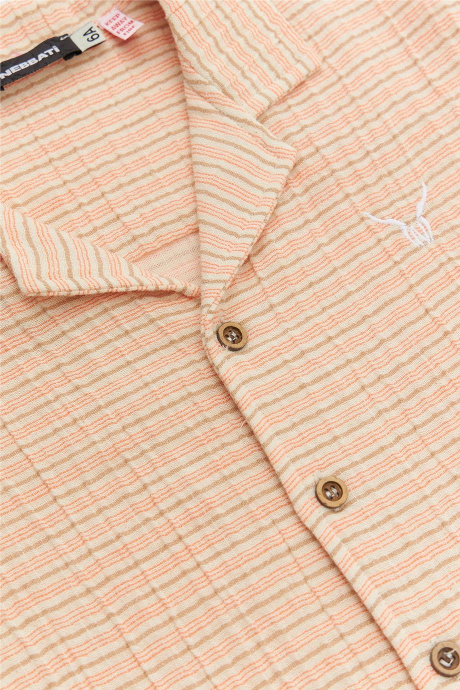 Nebbati Erkek Çocuk Desenli Gömlek
