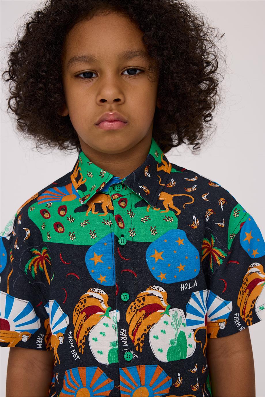 Nebbati Boy Patterned ShirtNebbati Boy Patterned Shirt