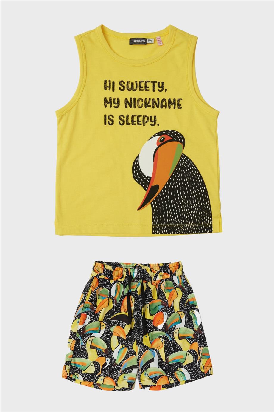 Nebbati Erkek Çocuk Desenli Pijama Takımı