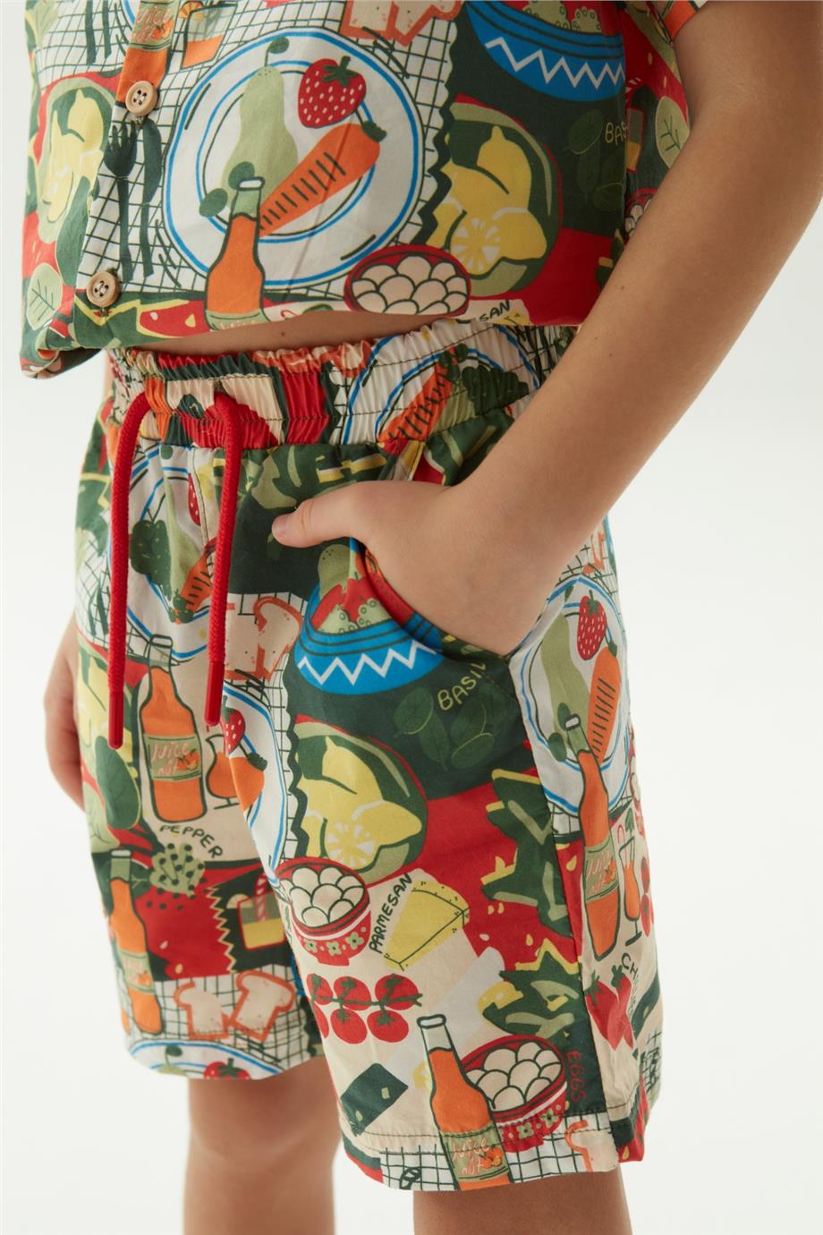 Nebbati Erkek Çocuk Desenli Şort