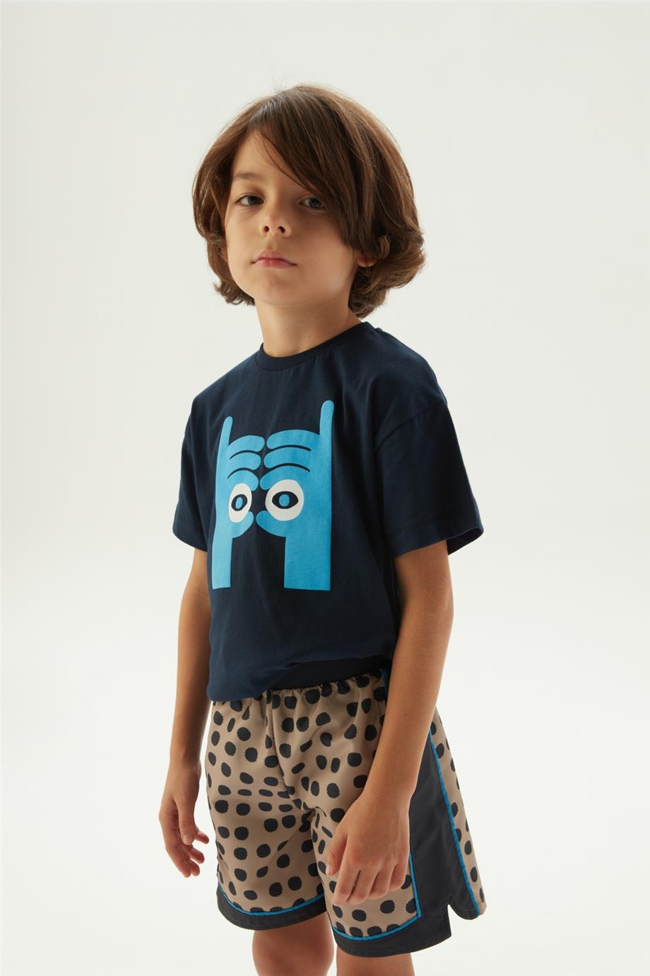 Nebbati Erkek Çocuk Desenli Şort