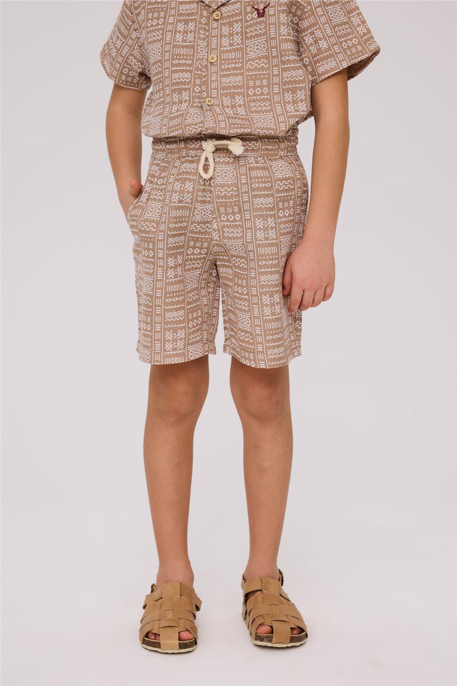 Nebbati Erkek Çocuk Desenli ŞortNebbati Erkek Çocuk Desenli Şort