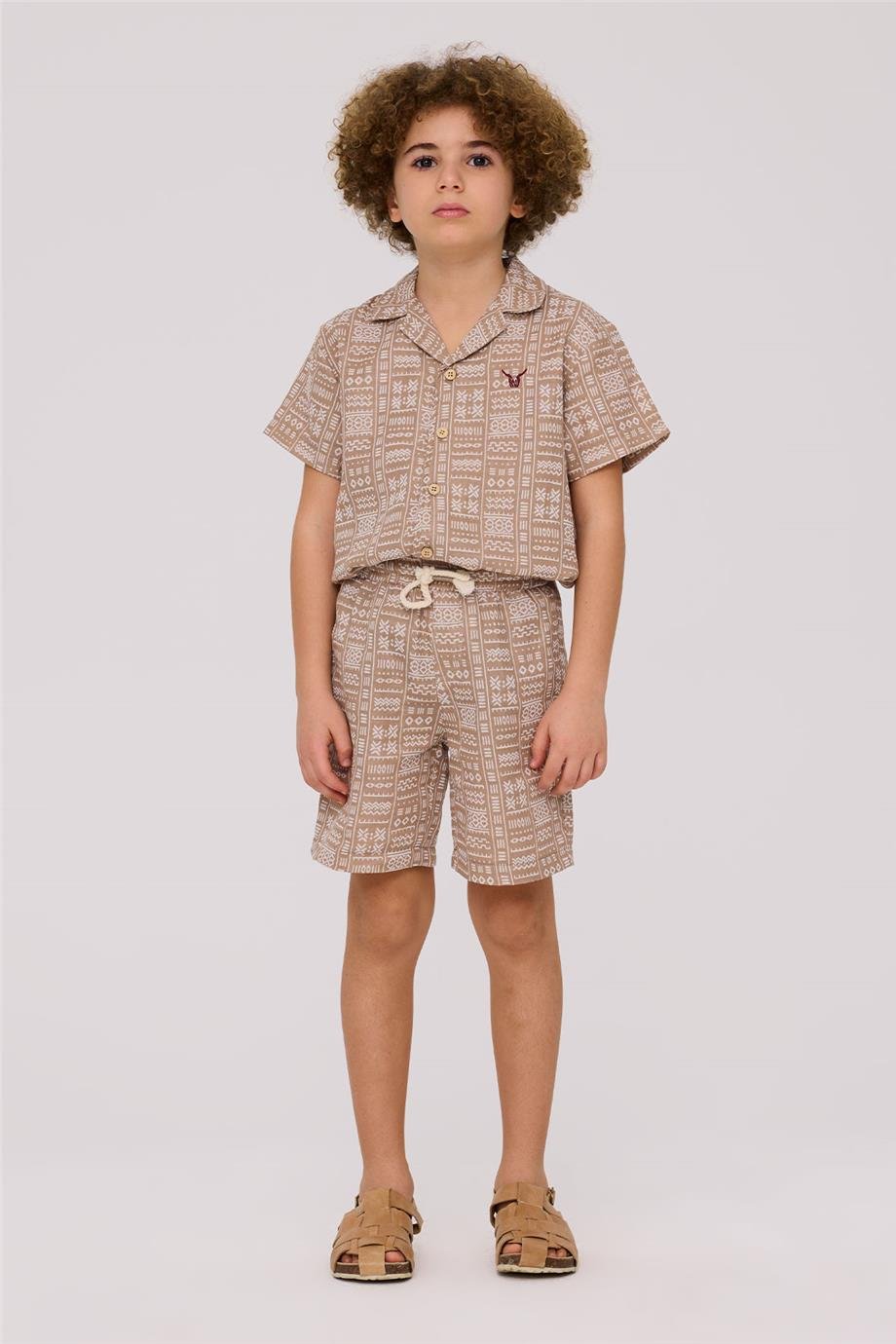 Nebbati Erkek Çocuk Desenli ŞortNebbati Erkek Çocuk Desenli Şort