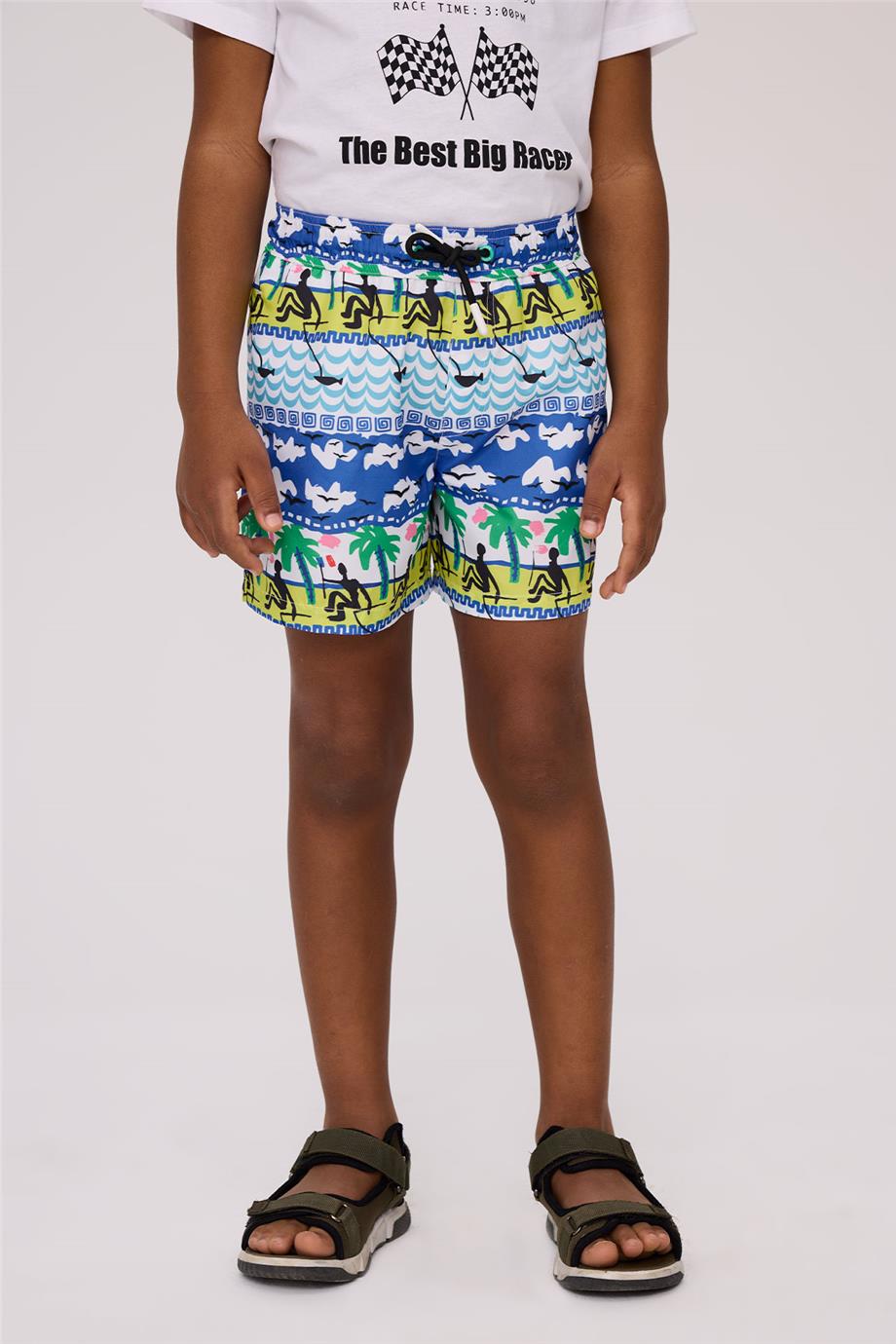 Nebbati Erkek Çocuk Desenli ŞortNebbati Erkek Çocuk Desenli Şort