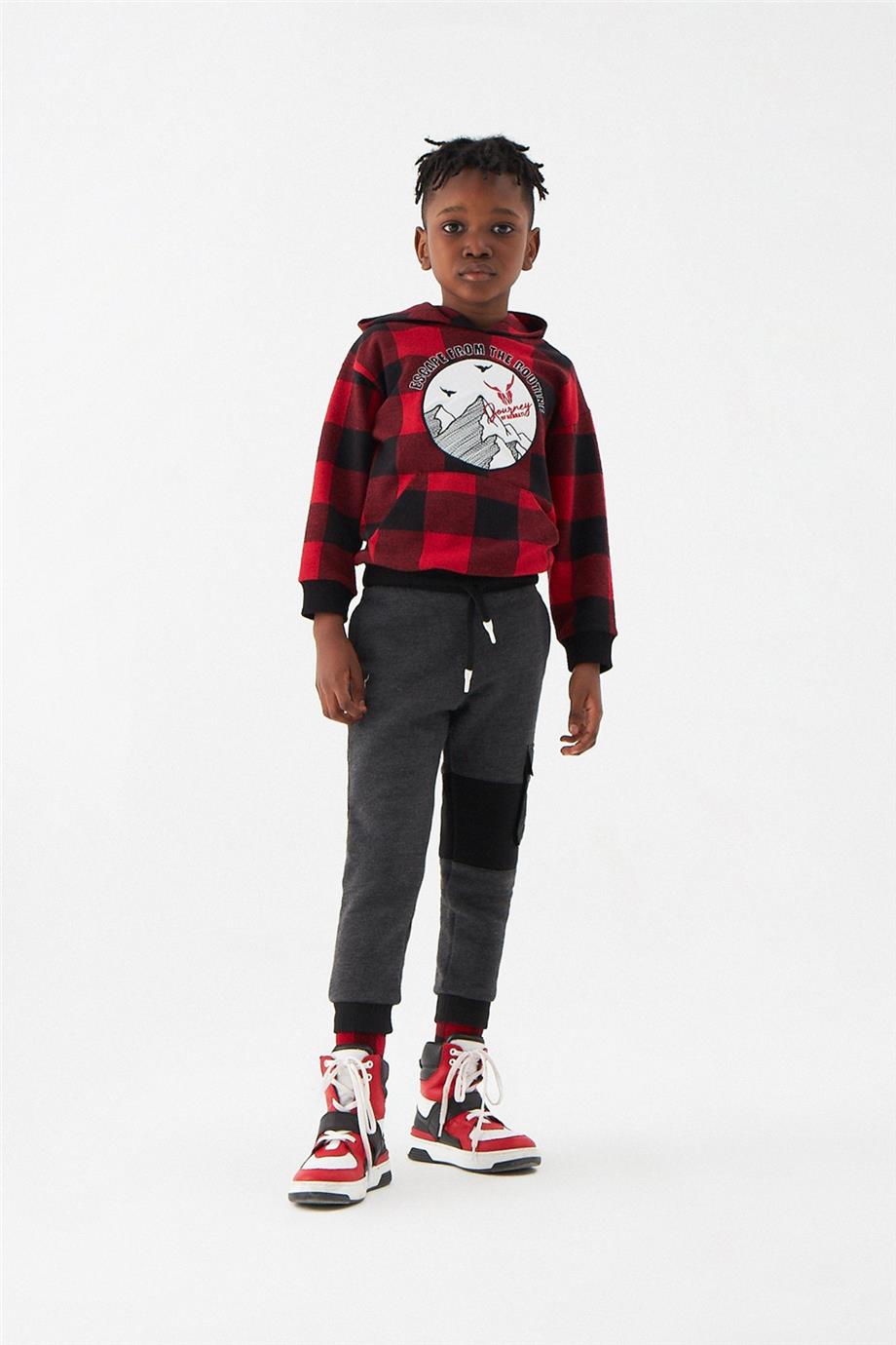 Nebbati Erkek Çocuk Desenli Sweatshirt