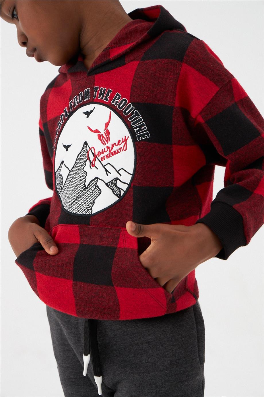 Nebbati Erkek Çocuk Desenli Sweatshirt