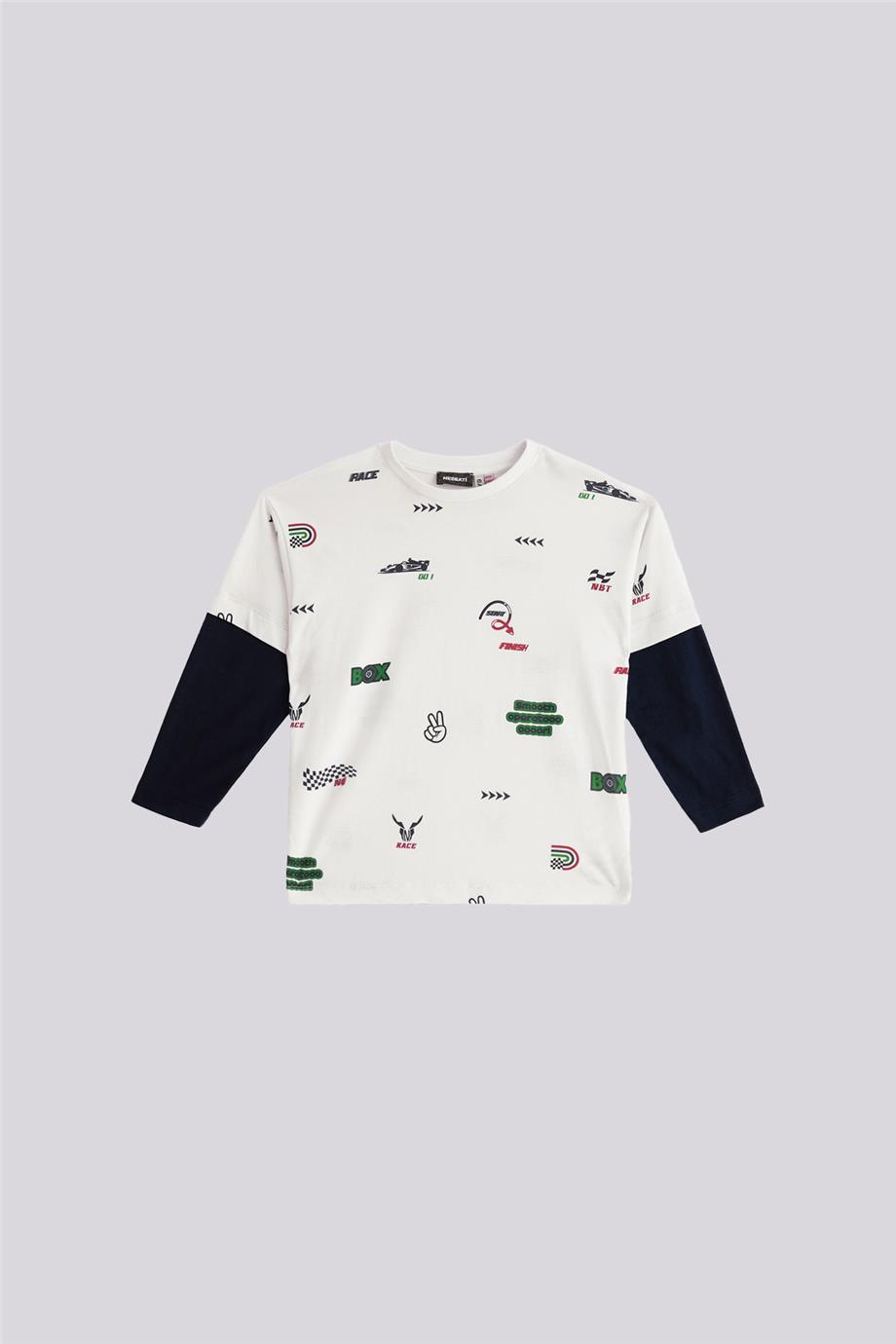 Nebbati Erkek Çocuk Desenli TişörtNebbati Erkek Çocuk Desenli Tişört