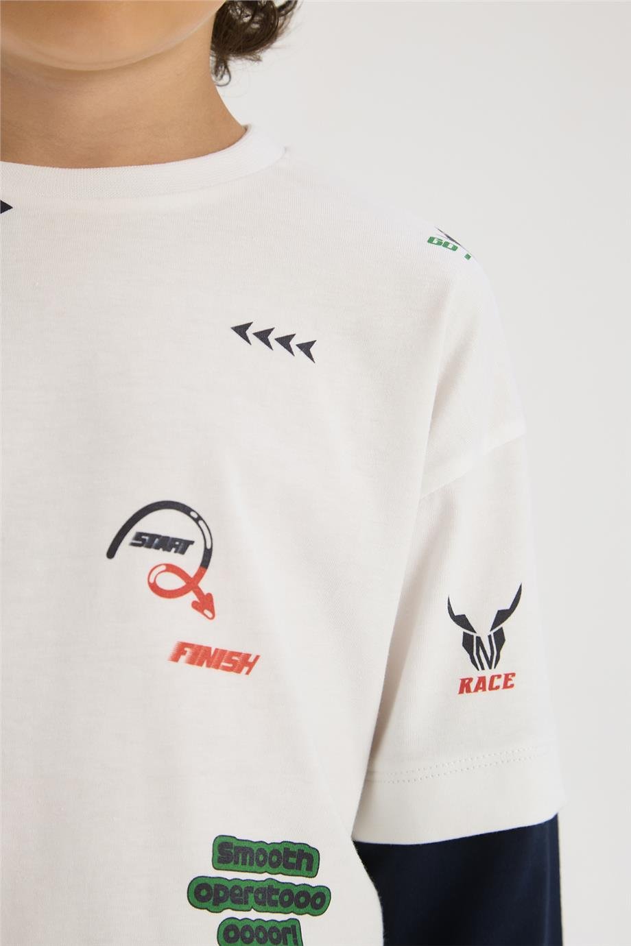 Nebbati Erkek Çocuk Desenli TişörtNebbati Erkek Çocuk Desenli Tişört