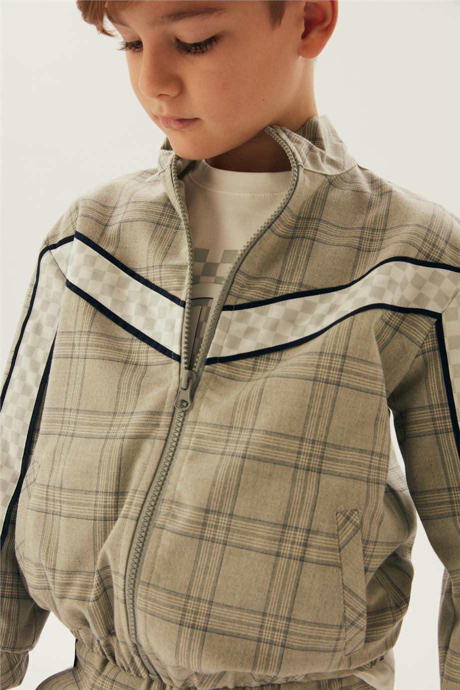 Nebbati Erkek Çocuk Ekose Ceket