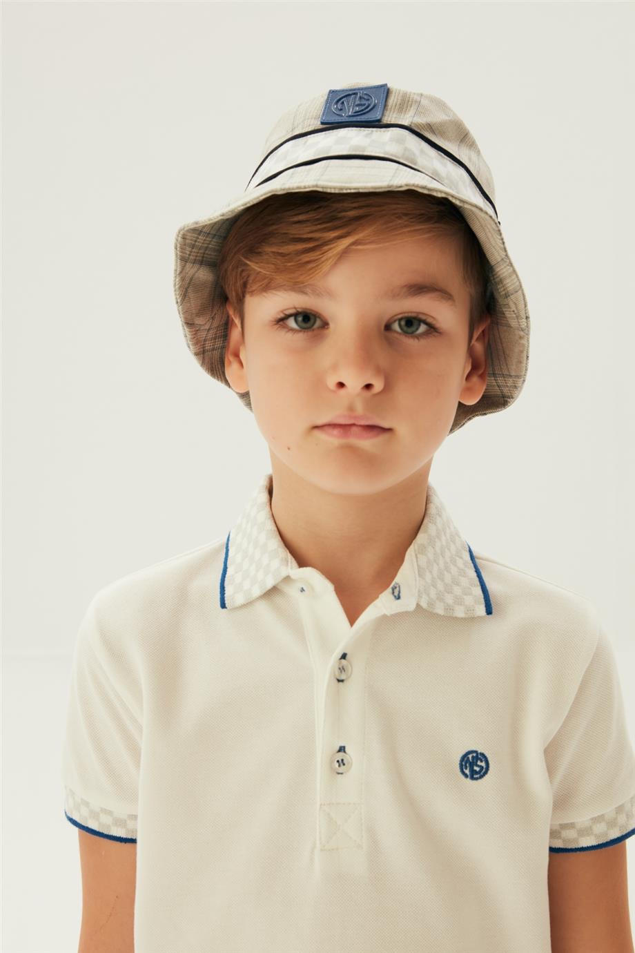 Nebbati Erkek Çocuk Ekose Şapka