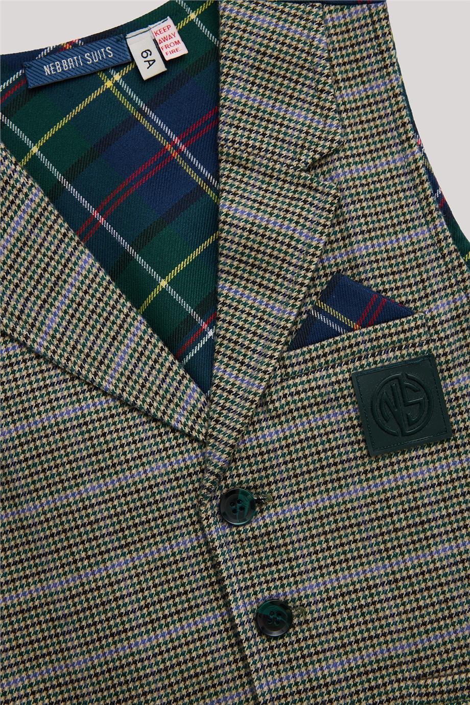 Nebbati Erkek Çocuk Ekose Yelek