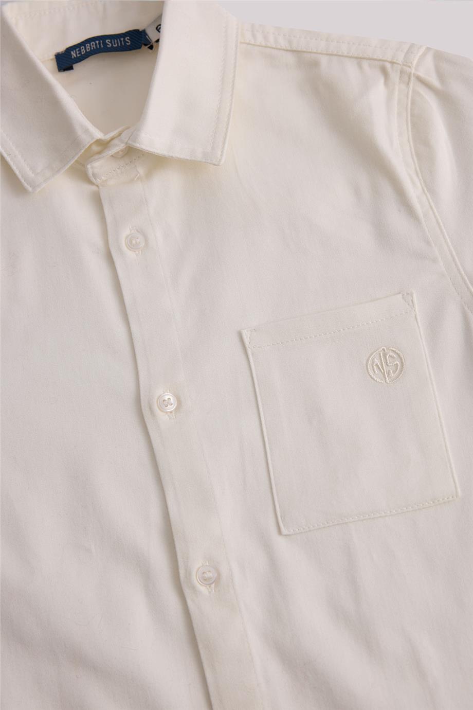 Nebbati Erkek Çocuk Ekru GömlekNebbati Erkek Çocuk Ekru Gömlek