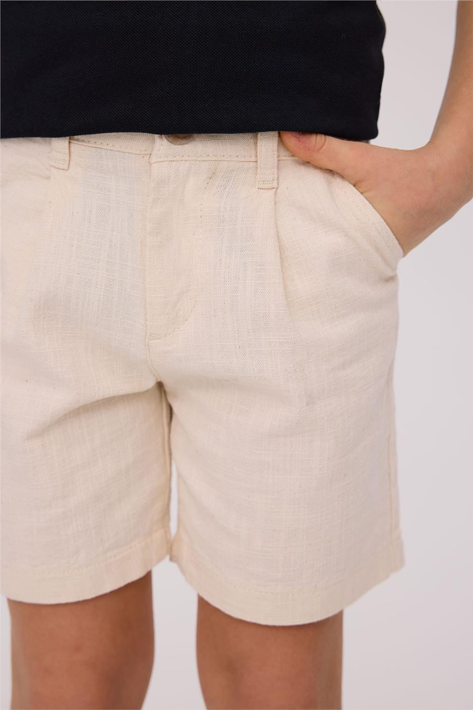 Nebbati Boy Ecru ShortsNebbati Boy Ecru Shorts