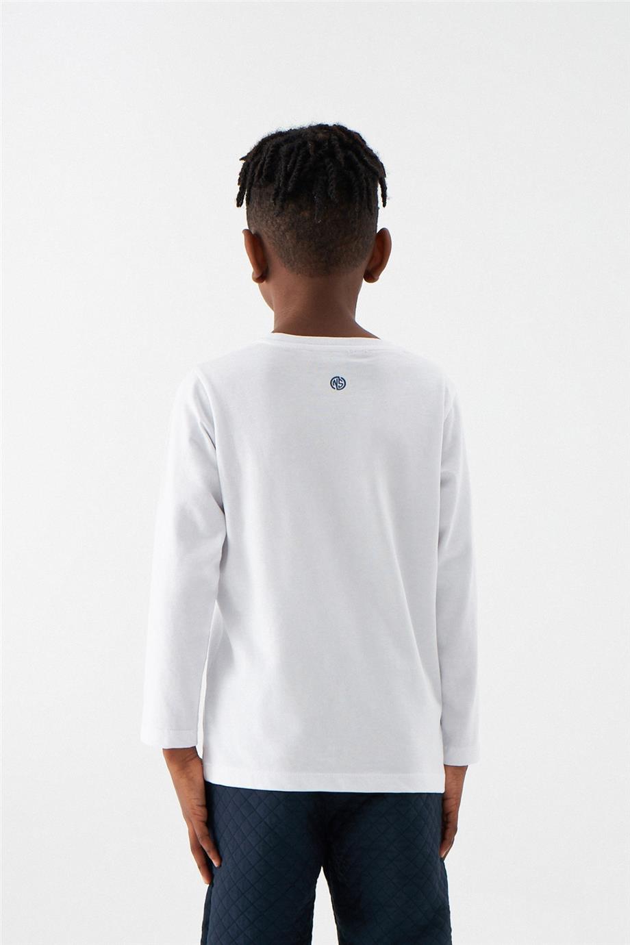 Nebbati Erkek Çocuk Ekru T-Shirt