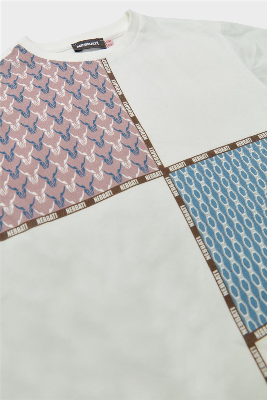 Nebbati Erkek Çocuk Ekru T-Shirt