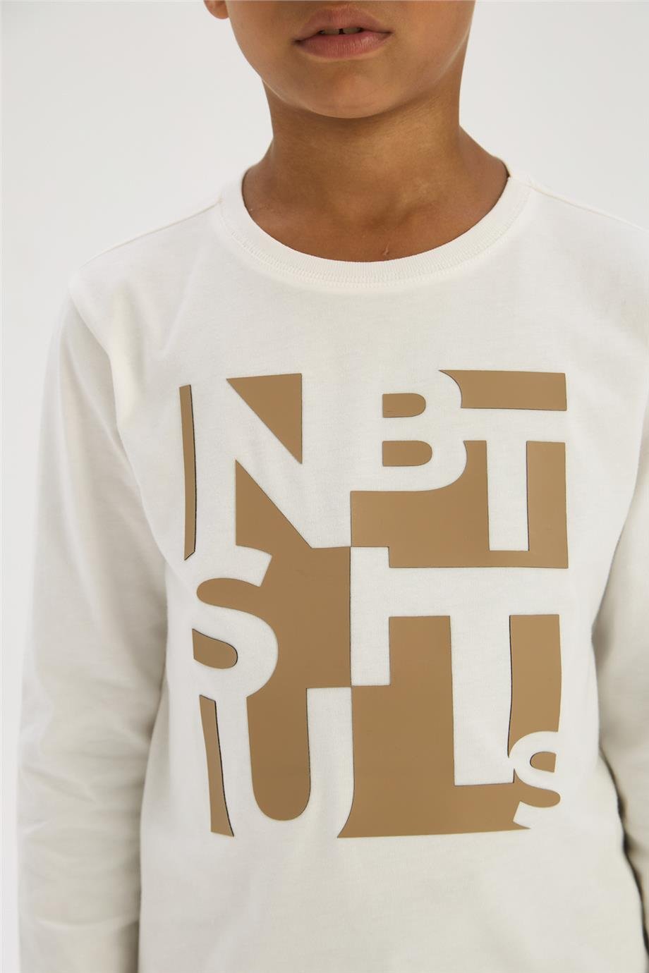 Nebbati Erkek Çocuk Ekru TişörtNebbati Erkek Çocuk Ekru Tişört