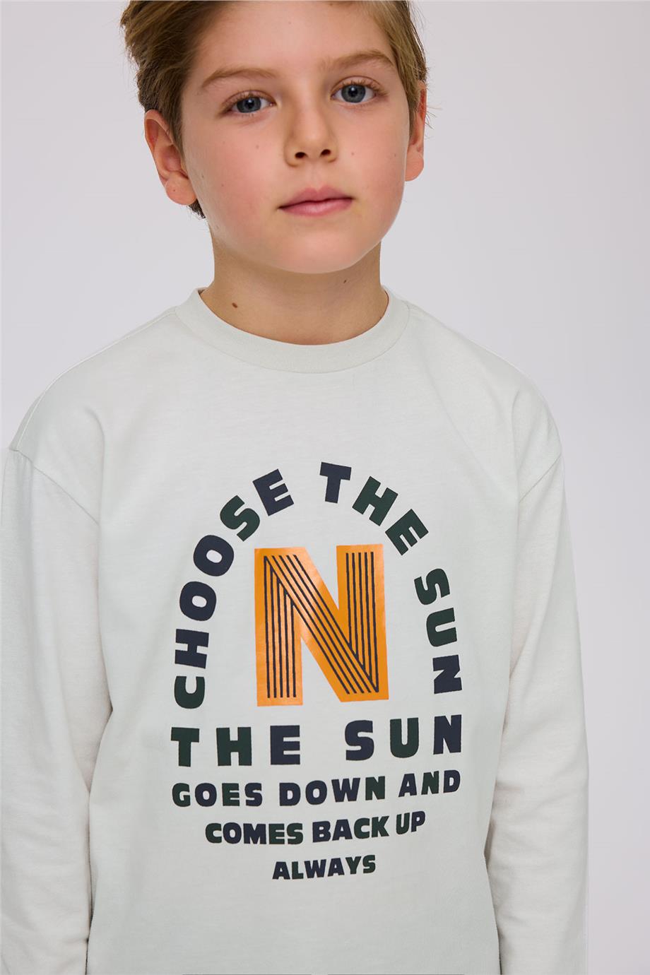 Nebbati Erkek Çocuk Ekru TshirtNebbati Erkek Çocuk Ekru Tshirt