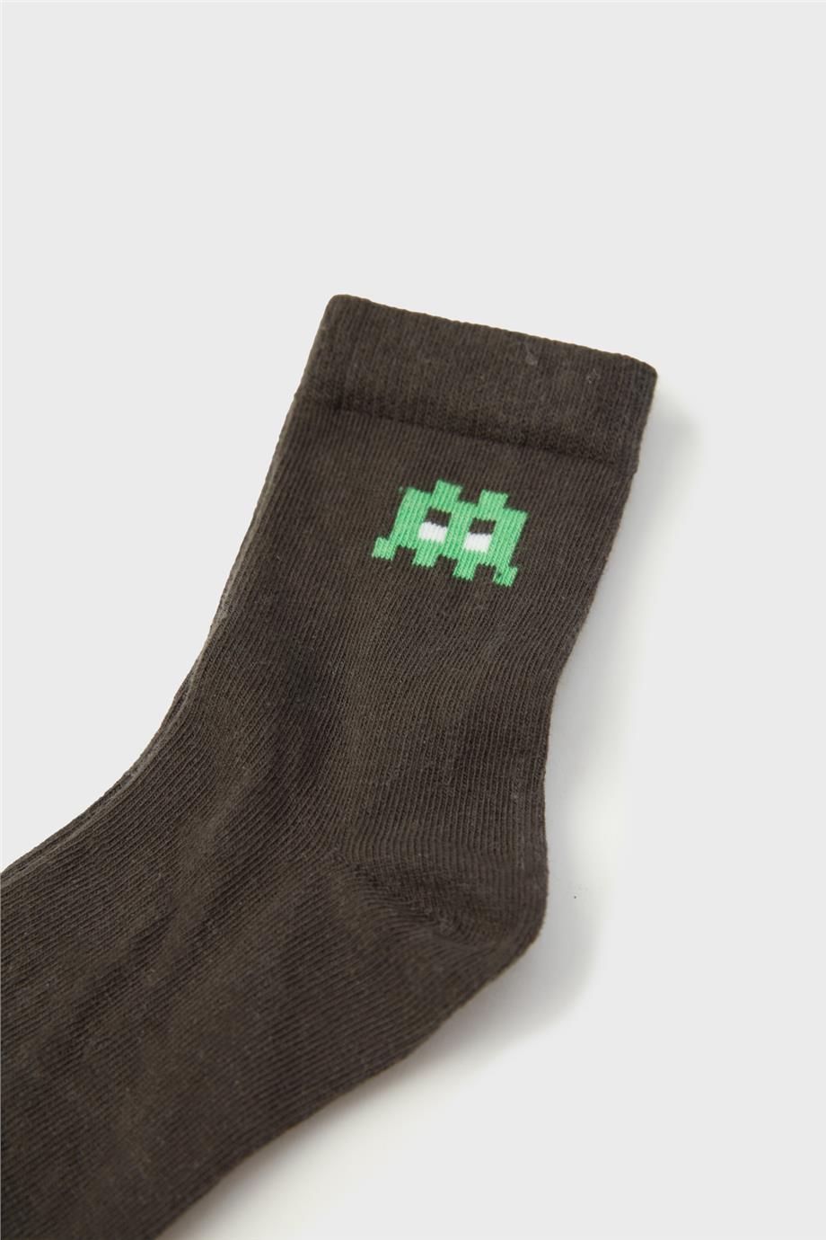 Nebbati Erkek Çocuk Gri Çorap