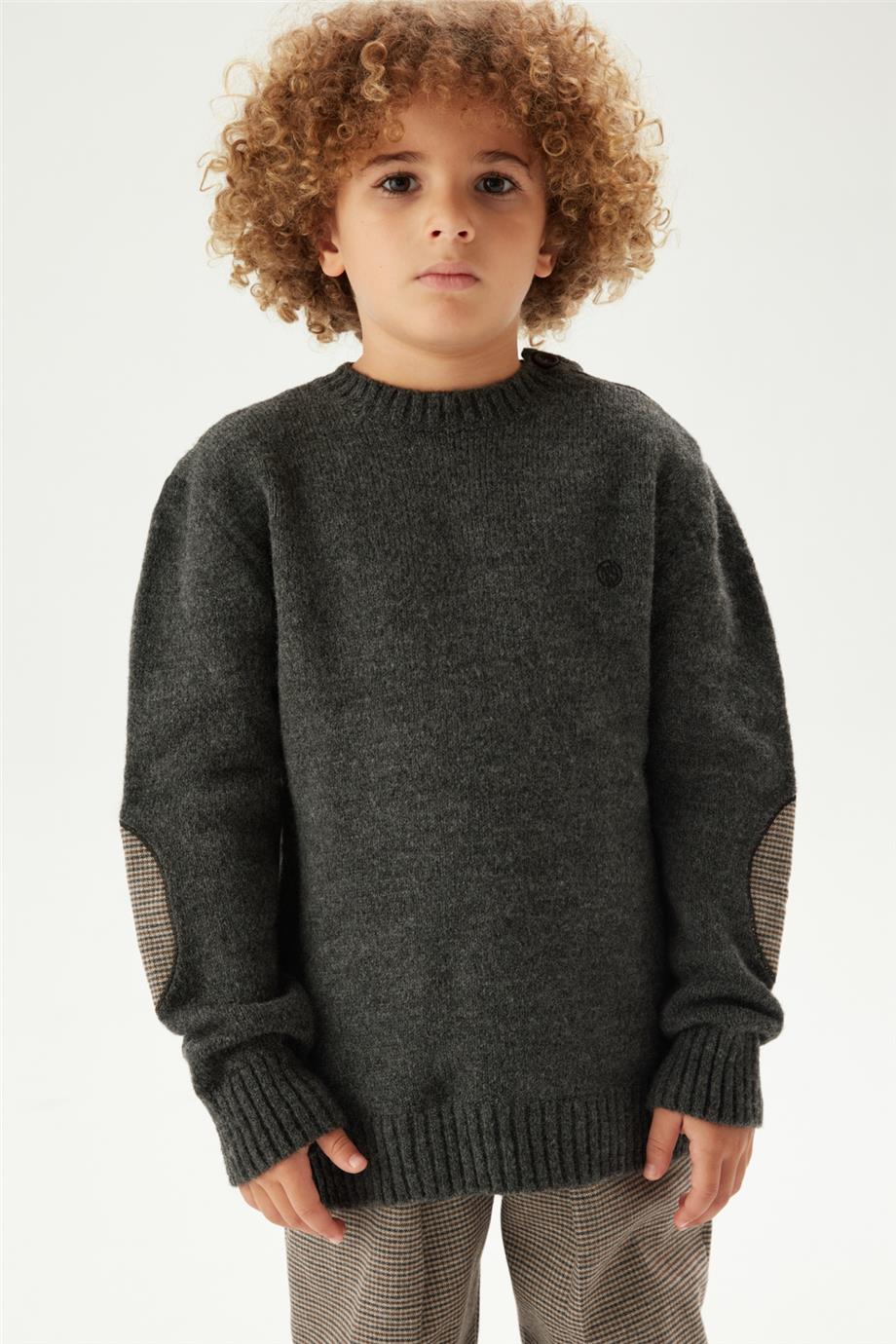 Nebbati Erkek Çocuk Gri Kazak