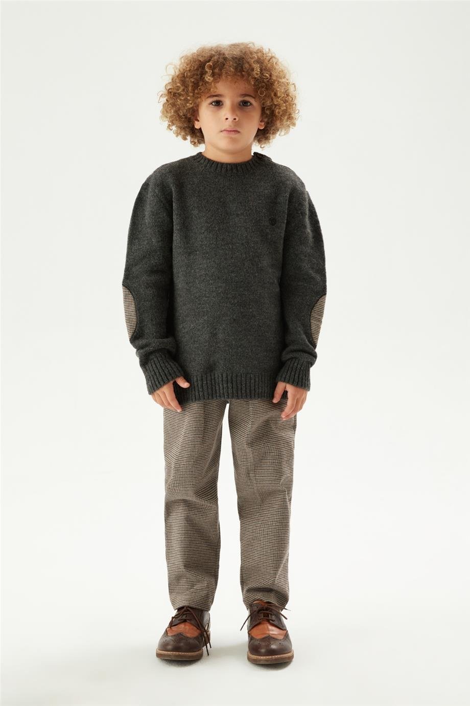 Nebbati Erkek Çocuk Gri Kazak