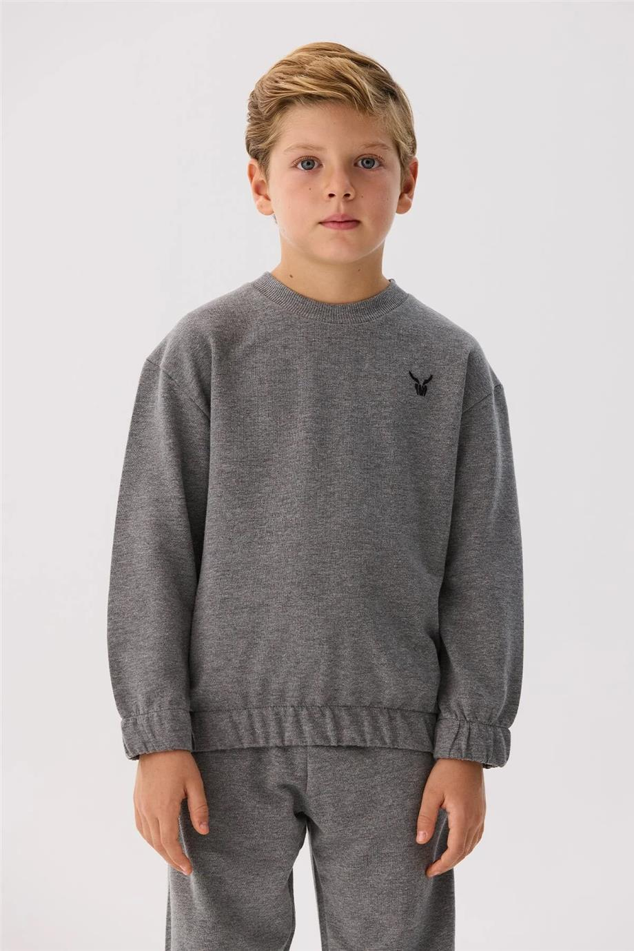 Nebbati Erkek Çocuk Gri Sweatshirt