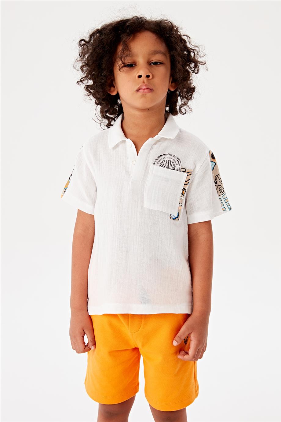 Nebbati Erkek Çocuk Gri T-Shirt