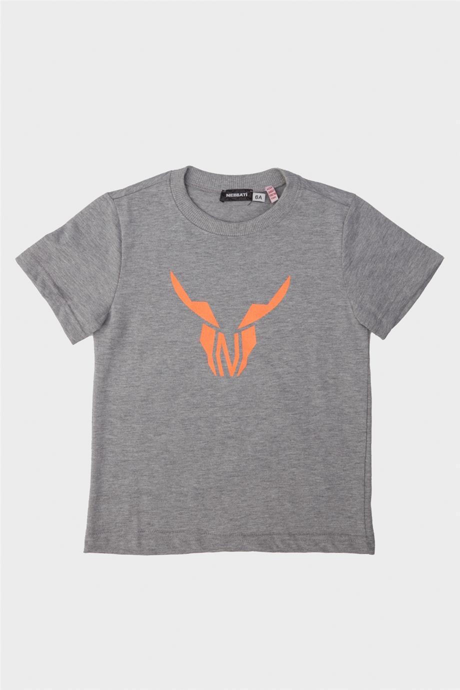Nebbati Erkek Çocuk Gri T-Shirt