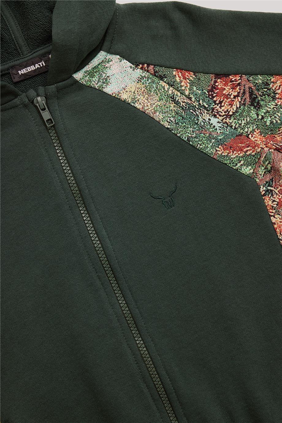 Nebbati Erkek Çocuk Haki Eşofman Üstü