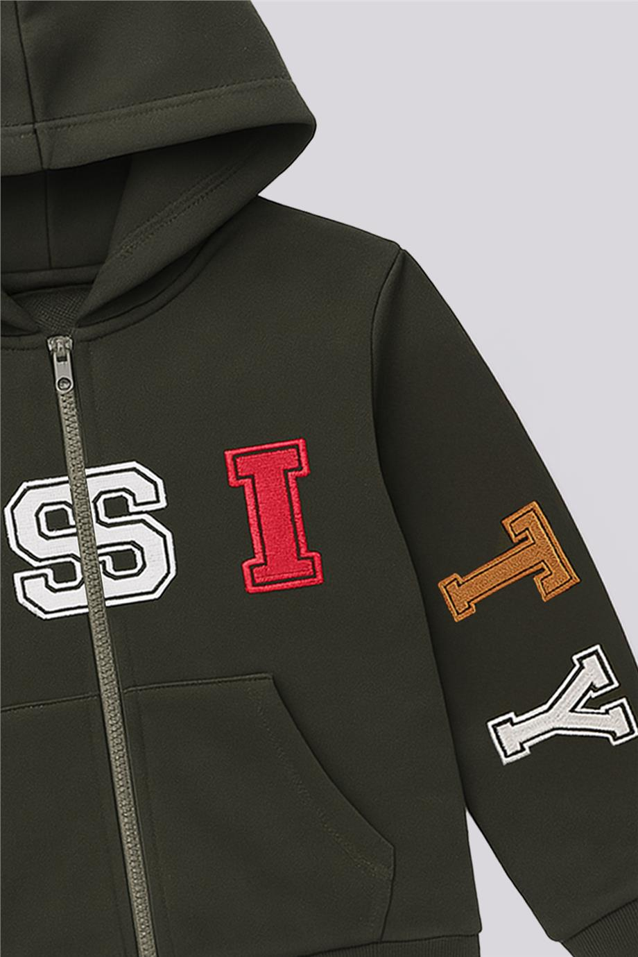 Nebbati Erkek Çocuk Haki Eşofman ÜstüNebbati Erkek Çocuk Haki Eşofman Üstü