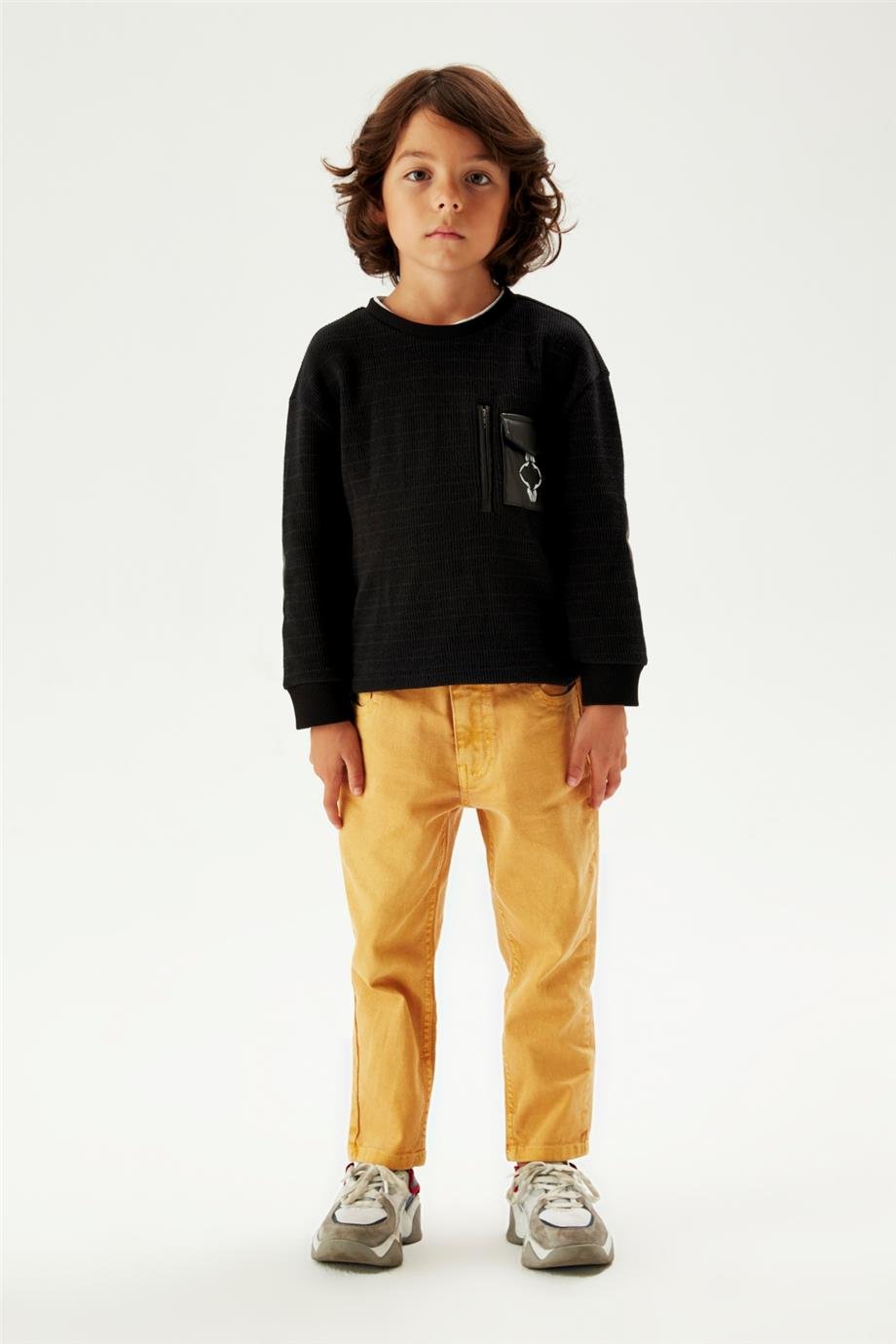 Nebbati Erkek Çocuk Hardal Pantolon