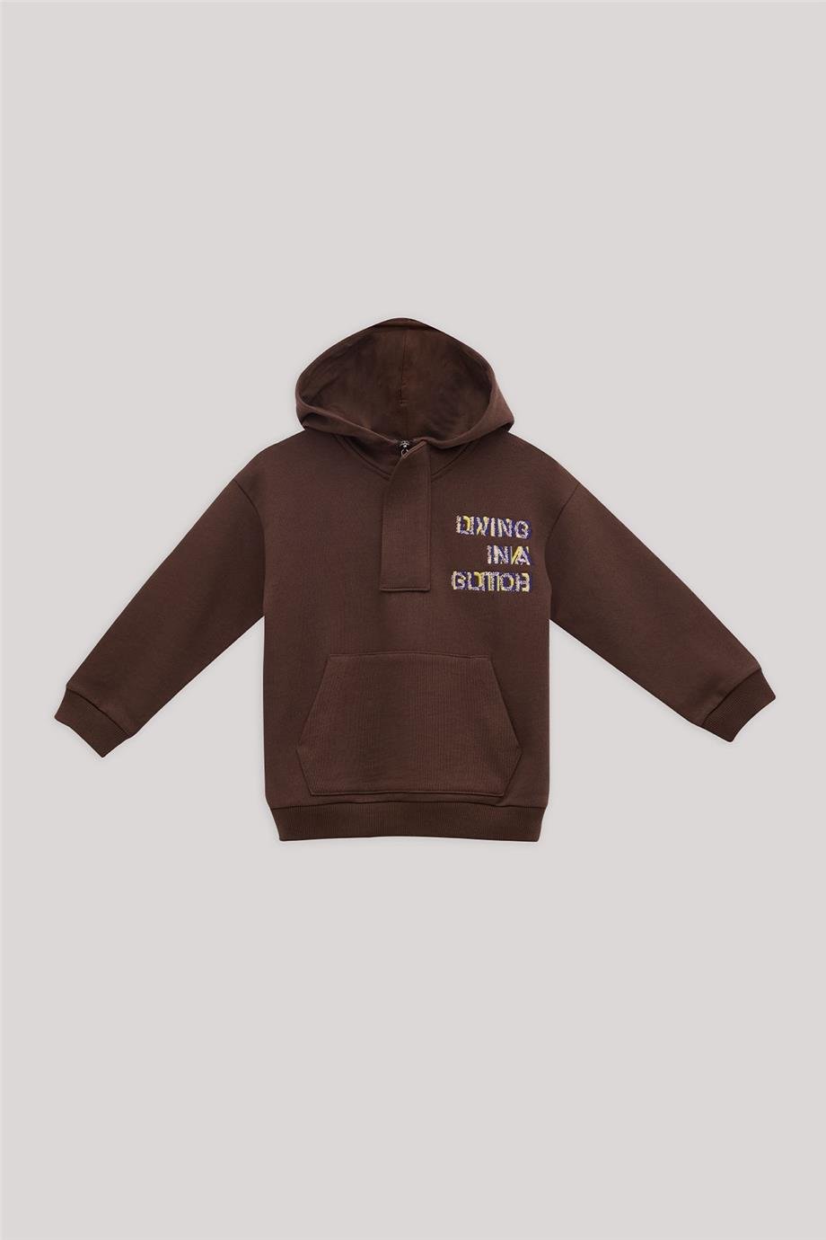 Nebbati Erkek Çocuk Kahverengi Sweatshirt