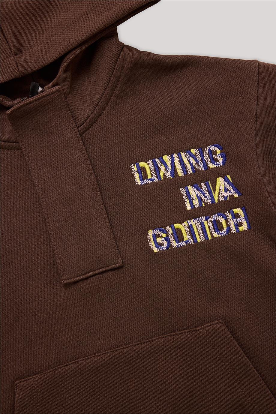 Nebbati Erkek Çocuk Kahverengi Sweatshirt