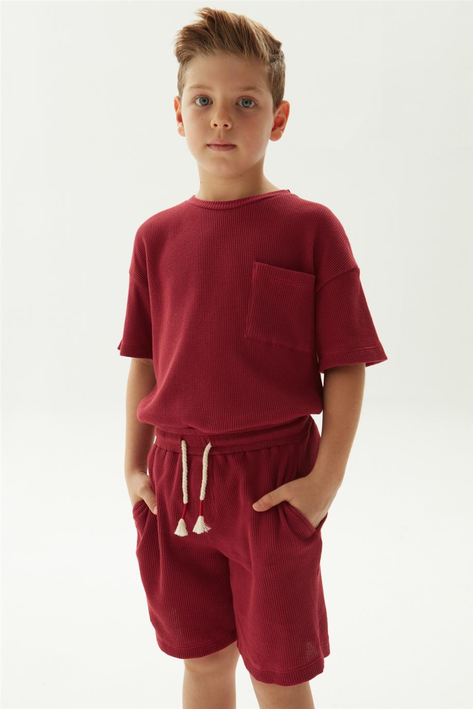 Nebbati Erkek Çocuk Kırmızı Şort