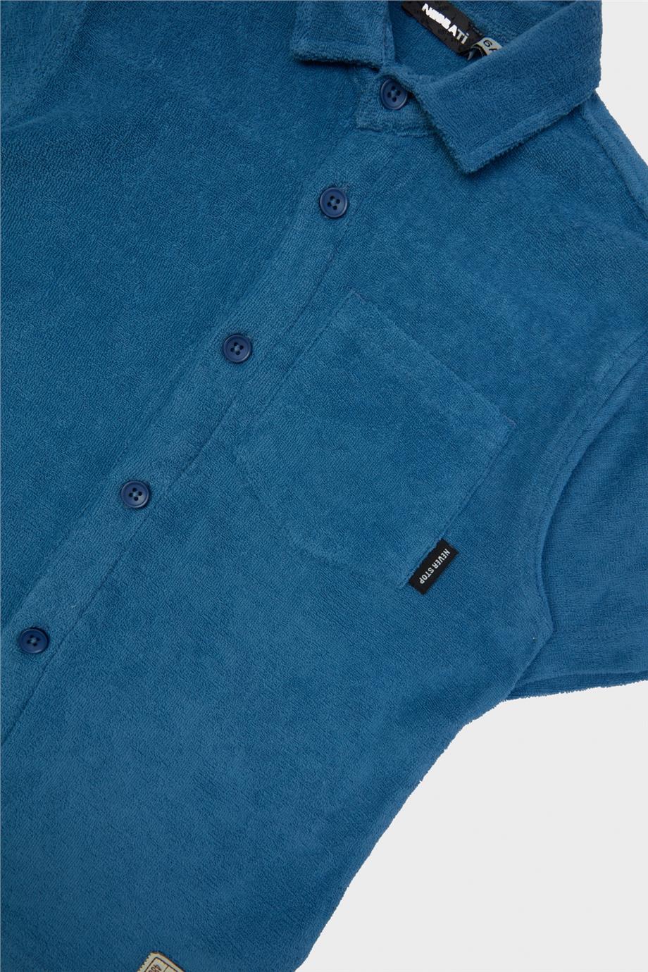 Nebbati Erkek Çocuk Mavi Gömlek